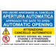 Cartello multisimbolo divieto/obbligo apertura automatica