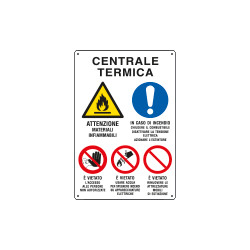 Cartello Centrale termica . . EN ISO 7010
