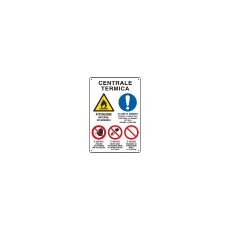 Cartello Centrale termica . . EN ISO 7010