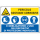 Cartello multisimbolo PERICOLO SOSTANZE PERICOLOSE e' obbligatorio. . .