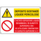 Cartello multisimbolo ATTENZIONE DEPOSITO SOSTANZE PER. . . EN ISO 7010