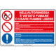 Cartello multisimbolo VIETATO FUMARE O USARE FIAMME. . . . EN ISO 7010