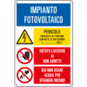 Cartello multisimbolo "Impianto fotovoltaico"