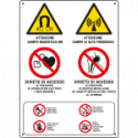 Cartello multisimbolo Attenzione campo magnetico EN ISO 7010