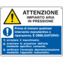 Cartello Attenzione Aria In Pressione EN ISO 7010