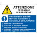 Cartello Attenzione Serbatoio In Pressione EN ISO 7010