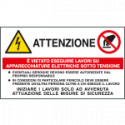 Cartello E' vietato eseguire lavori su apparecchiature elettr. ISO 7010