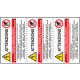 Etichetta E'vietato eseguire lavori su apparecchiature elettr. ISO 7010
