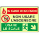 Cartello PVC luminesc. In caso di incendio discesa destra EN ISO 7010