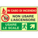 Etichetta ad. luminesc. In caso di incendio salita destra EN ISO 7010