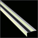 Terminale alluminio fotoluminescente per scale con 2 strisce atisciv. .