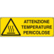Cartello autoadesivo EasyFix attenzione temp. pericolosa EN ISO 7010