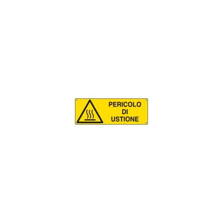 Cartello autoadesivo EasyFix pericolo di ustione EN ISO 7010