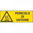 Cartello autoadesivo EasyFix pericolo di ustione EN ISO 7010