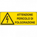 Cartello autoadesivo EasyFix attenzione pericolo di folgorazione