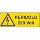 Cartello autoadesivo EasyFix pericolo 220 Volt EN ISO 7010