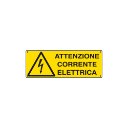 Cartello autoadesivo EasyFix attenzione corrente elettrica EN ISO 7010