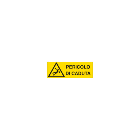 Cartello autoadesivo EasyFix pericolo di caduta EN ISO 7010