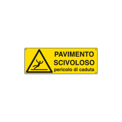 Cartello autoadesivo EasyFix pericolo pavimento scivoloso EN ISO 7010