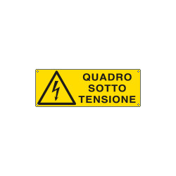 Cartello autoadesivo EasyFix quadro sotto tensione EN ISO 7010