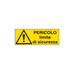 Cartello autoadesivo EasyFix pericolo limite di sicurezza EN ISO 7010
