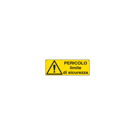 Cartello autoadesivo EasyFix pericolo limite di sicurezza EN ISO 7010