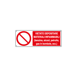 Cartello autoadesivo EasyFix vietato depositare materiali