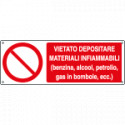Cartello autoadesivo EasyFix vietato depositare materiali
