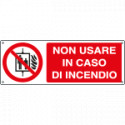 Cartello autoadesivo EasyFix non usare in caso . . EN ISO 7010