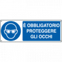 Cartello autoadesivo EasyFix obbligo proteggere gli occhi EN ISO 7010