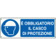 Cartello autoadesivo EasyFix obbligo casco di protezione EN ISO 7010