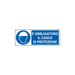 Cartello autoadesivo EasyFix obbligo casco di protezione EN ISO 7010