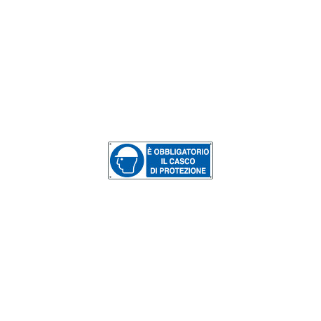 Cartello autoadesivo EasyFix obbligo casco di protezione EN ISO 7010