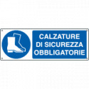 Cartello autoadesivo EasyFix obbligo calzature sicurezza EN ISO 7010