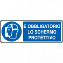 Cartello autoadesivo EasyFix obbligo schermo protettivo EN ISO 7010