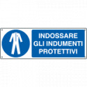 Cartello autoadesivo EasyFix obb indos. indumenti protetez. EN ISO 7010