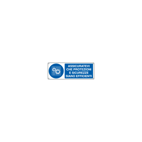 Cartello autoadesivo EasyFix assicurarsi protezioni. . . . EN ISO 7010