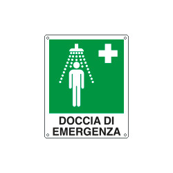 Cartello autoadesivo EasyFix doccia di emergenza EN ISO 7010 E012
