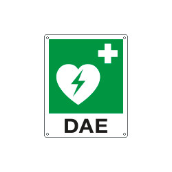 Cartello autoadesivo EasyFix defibrillatore DAE EN ISO 7010