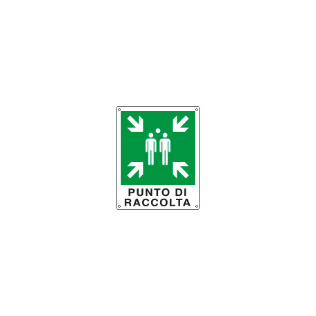 Cartello autoadesivo EasyFix punto di raccolta EN ISO 7010