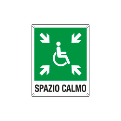 Cartello autoadesivo EasyFix spazio calmo EN ISO 7010