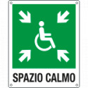 Cartello autoadesivo EasyFix spazio calmo EN ISO 7010
