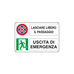 Cartello autoadesivo multisimbolo EasyFix lasciare libero. . EN ISO 7010