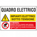 Cartello autoadesivo multisimbolo EasyFix QUADRO ELETTR. EN ISO 7010