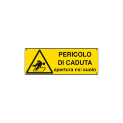 Cartello autoadesivo EasyFix pericolo apertura nel suolo. . . .
