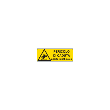 Cartello autoadesivo EasyFix pericolo apertura nel suolo. . . .