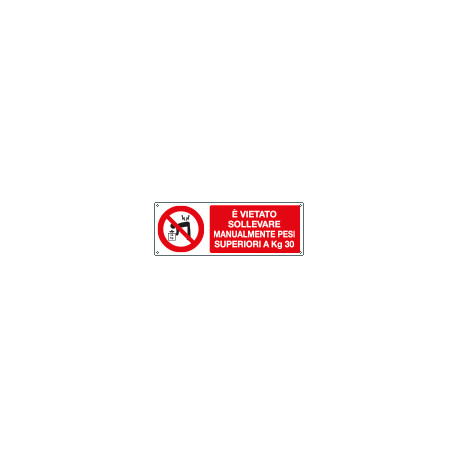 Cartello autoadesivo EasyFix vietato sollevare manualmente carichi