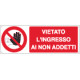 Cartello adesivo EasyFix vietato ingresso non addetti