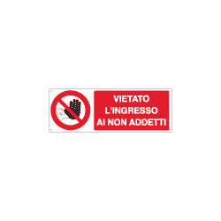 Cartello adesivo EasyFix vietato ingresso non addetti