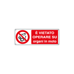Cartello autoadesivo EasyFix vietato operare su organi in moto